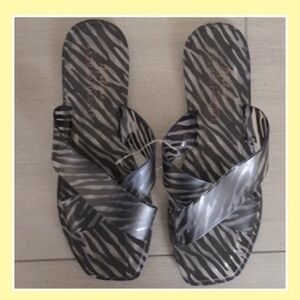 Anthropologie Matisse Zebra Print Jelly Sandals size 7